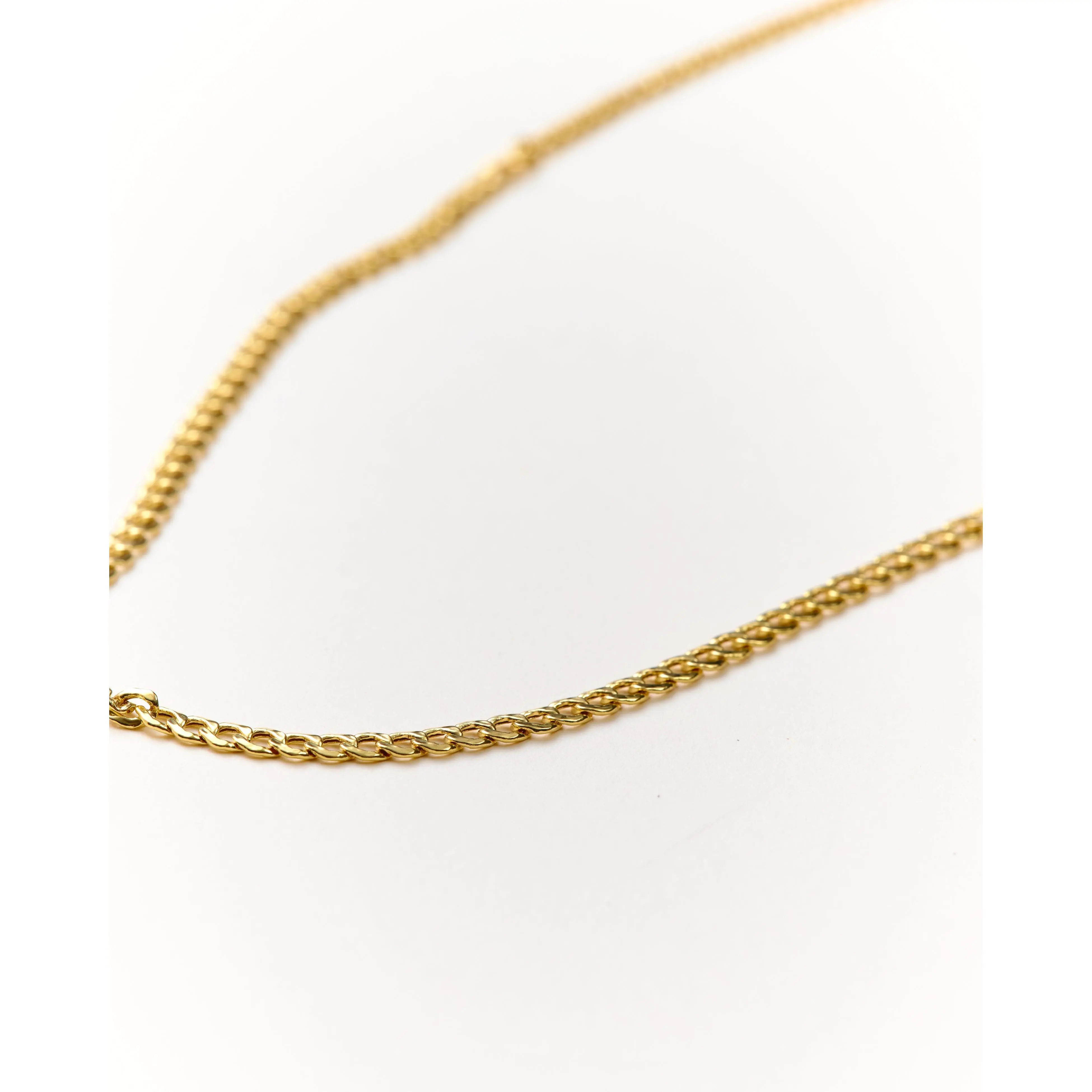 Drew Curb Chain Necklace 14k Solid Gold