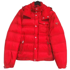 Pre-owned PRADA Nylon Small Leather Goods Down Jacket