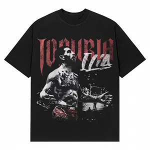 Ilia Topuria UFC Graphic Tee, MMA Fighter Shirt, Ultimate Fighting Championship T-Shirt, UFC Fan Apparel, Combat Sports Vintage Style Tee, UFC Champion Sports Shirt, Gift for MMA Fans, Unisex Cotton Tee