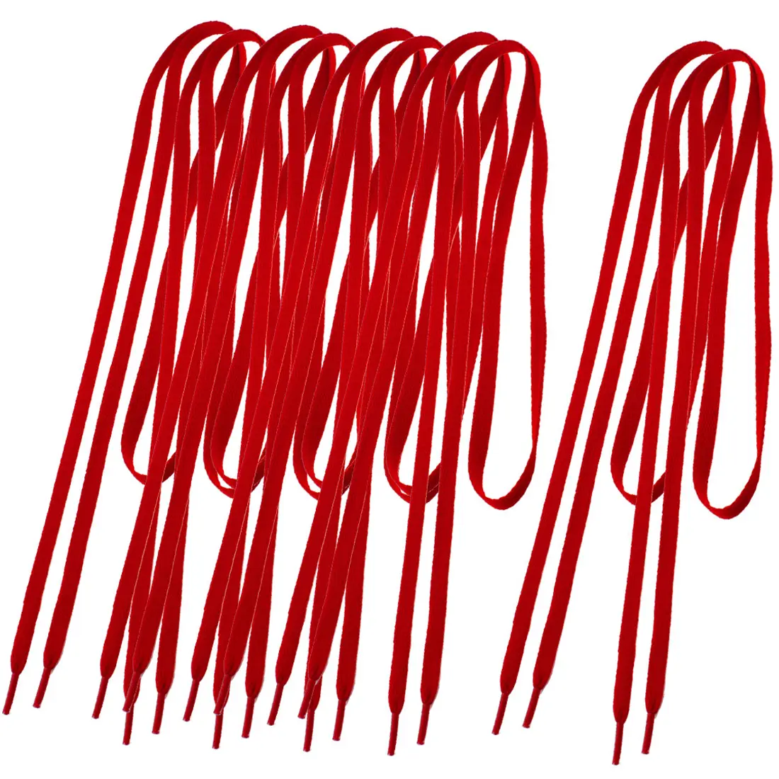 INSPIRE CHIC 10 Pcs Unisex Sports Canvas Shoes Flat Shoestrings Laces Red
