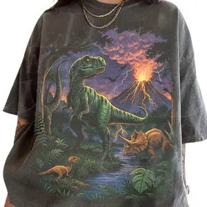 Vintage Dinosaur Graphic T-Shirt, T Rex Dino Art Shirt, Retro Nature Illustration Tee, Unisex Dinosaur Vintage Tee, Gift for Men, Gift for Women