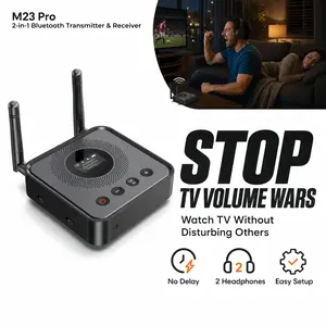 Bluetooth 5.3 transmitter/receiver for TV home stereo, wireless audio adapter, aptX adaptive/LL/HD, dual link, optical RCA AUX 3.5 mm input/output Smartphone tiktokshopspringglowup