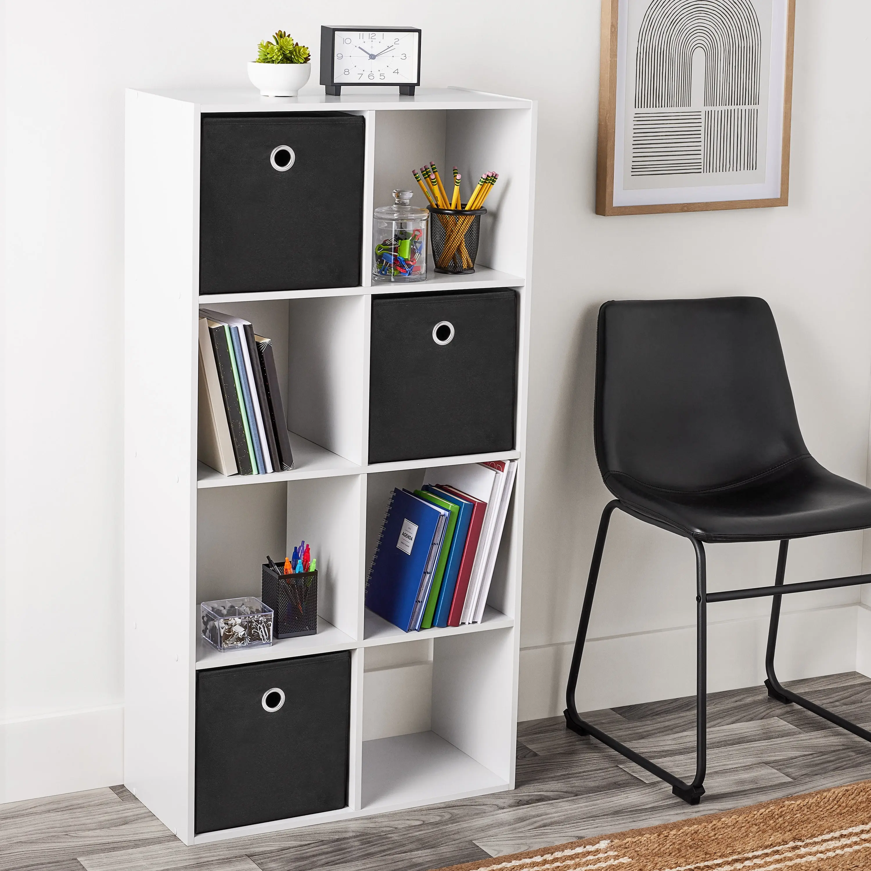 Mainstays 8 Cube Storage Organizer, White