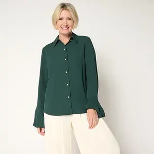 C. Wonder C Wonder Crepe Button-Up Blouse