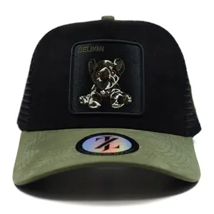 Zaja Brand Custom Belikin Military Green Suede Snapback Hat with Silk Interior and Distinctive Emblem