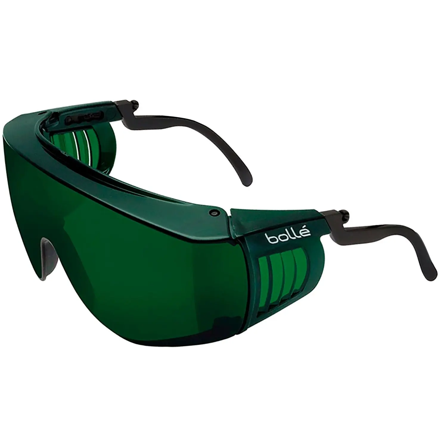 Bolle Override Z87 Safety Glasses, Black Temples, IR Shade 5 Lenses, Industrial Work Safety Goggles for Home Improvement Security, Safety Goggles Z87