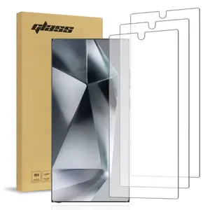 For Galaxy S24 Ultra 2.5D Tempered Glass Screen Protector 3 Pack - 9H Hardness, Crystal Clear, Bubble Free, Easy Install for Enhanced Protection