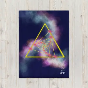The Golden Ratio | Fibonacci Triangle Spiral Throw Blanket