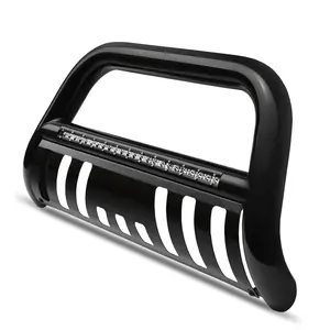 Bull Bar Push Grille Bumper Guard for 2005-2015 Tacoma w/ Led Light Bar