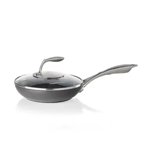 Chef Series II 8"/20 cm Fry Pan with Glass Cover - Hard-Anodized Aluminum, PFOA-Free, for Pan-Searing Meals - Cookware, Aluminium