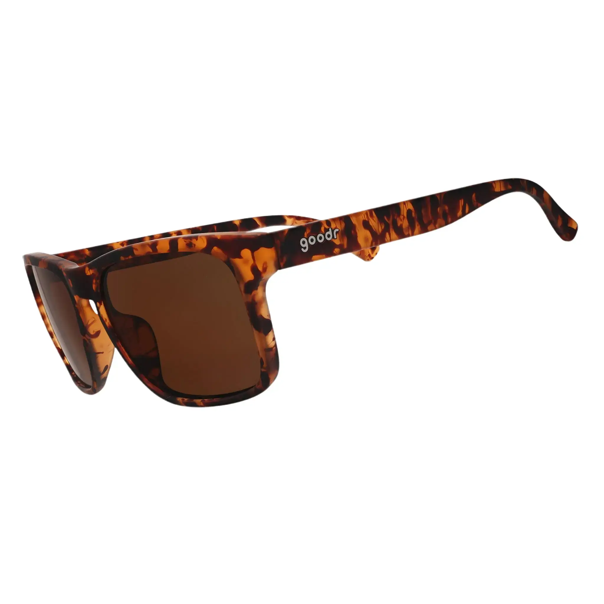 goodr Certified Pet Psychic Large Size (Grand G) Translucent Brown Frame with Brown Lens, UV400, No Slip No Bounce No Tangle High Quality Sunglasses Trendy Casual Sunglasses