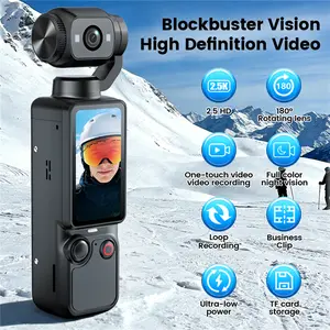 2.5K HD Ultra-High-Definition Vlogging Camera Featuring a 2.49-inch CMOS sensor and 180° rotating action camera Ideal for vlogging, live streaming, and outdoor adventures — The perfect gift for couples and an excellent choice for the New Year