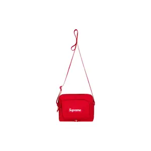Supreme SS19 Week 0 Shoulder Bag: Waterproof Nylon Crossbody Bag with Double Compartments for Men and Women in Red