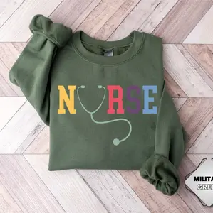 Nurse Practitioner Sweatshirt, Emergency Nurse Sweatshirt, Registered Nurse Sweatshirt, Embroidered Nurse Sweatshirt, New Nurse Gift