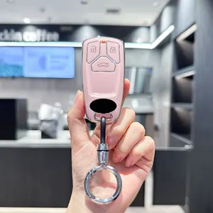 ACEBOY for Audi Key Fob Cover, Premium Soft TPU 360 Degree Full Protection Key Case Accessories Compatible with Audi A4 Q7 Q5 TT A3 A6 SQ5 R8 S5 Smart Key