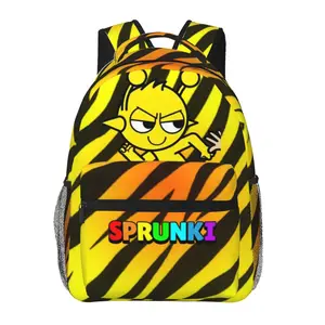 Sprunki Distinctive Backpack – large-capacity laptop backpack for daily commuting, business, and hiking; casual cartoon Sprunki merchandise travel daypack and school bag for kids, women, men, and gift giving