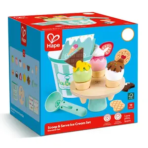 Hape Scoop & Serve Ice Cream Set - Includes Scoops & Serve Utensils for Enjoying Your Favorite Flavors