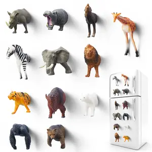Set of 12 Colorful Animal Magnetic Fridge Decor - Decorative Magnets for Kitchen and Home Organization Decor Decorative Decoration