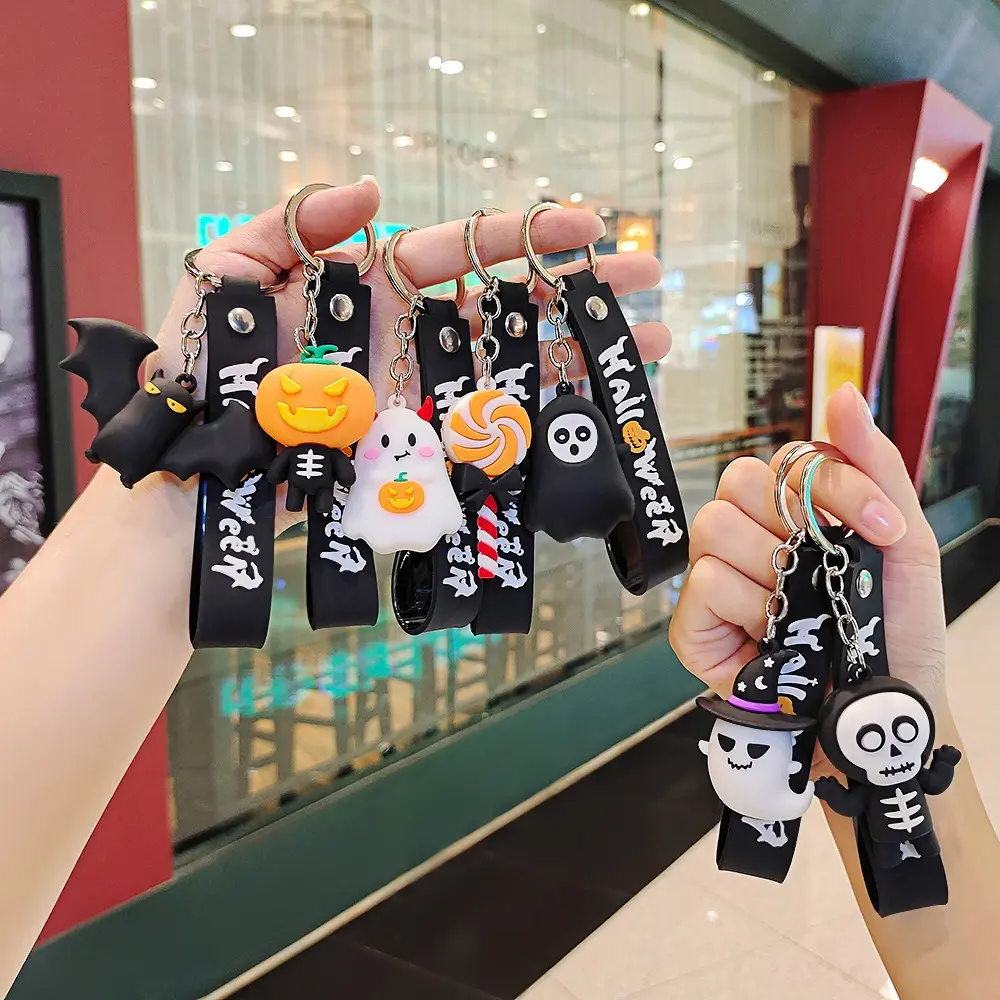 Cute Halloween Keychain Set, Pumpkin Ghost Design Keychain For Bags, Keychain For Purse, Perfect Gift for Christmas & Halloween, Unique Party Favors, Cute Keychain Accessory, Fun Car Key Chains Accessories