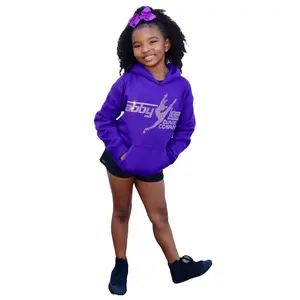 ALDC-NEW Rhinestone Purple Hoodie