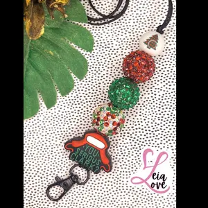 Are You Serious Clark Christmas Beaded Breakaway Teacher Lanyard
