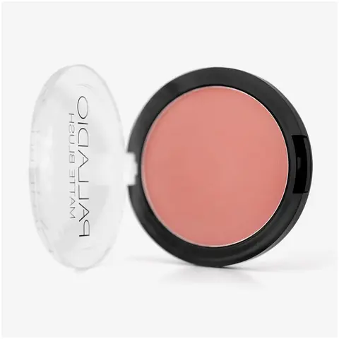 Palladio Matte Blush - Ginseng-Infused Nourishing Herbal Vegan Oil-Free Powder, Soft Matte Flush with Apricot Radiant Natural Finish, Blendable Smooth Fluffy Long-Lasting Contour Cheek Color for All Skin Types (Butylene Glycol, Chamomile, Ginkgo Biloba)