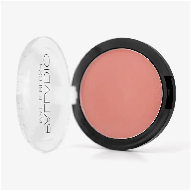 Palladio Matte Blush - Ginseng-Infused Nourishing Herbal Vegan Oil-Free Powder, Soft Matte Flush with Apricot Radiant Natural Finish, Blendable Smooth Fluffy Long-Lasting Contour Cheek Color for All Skin Types (Butylene Glycol, Chamomile, Ginkgo Biloba)