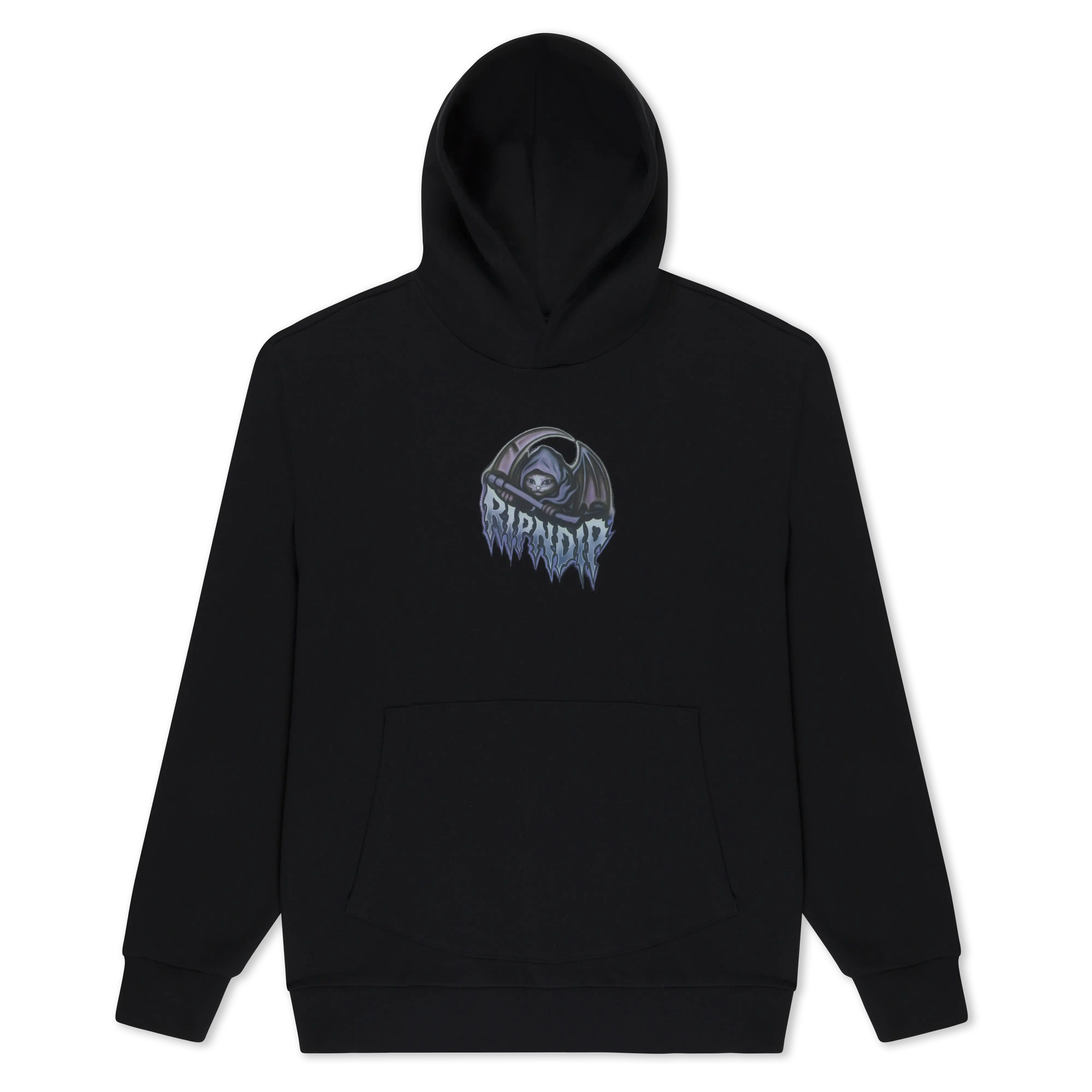 Women's Alternative Style Graphic Hoodie, Casual Black Sweatshirt for Women's Tops