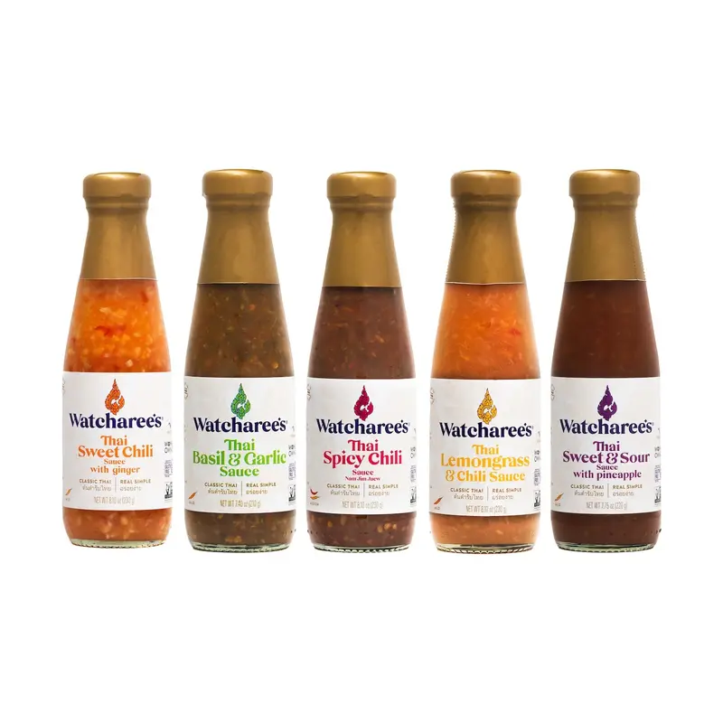 Authentic Thai Stir-Fry & Dipping Sauce Variety Pack – Sweet, Spicy, Tangy & Savory Condiments – 5 Unique Endless Flavors