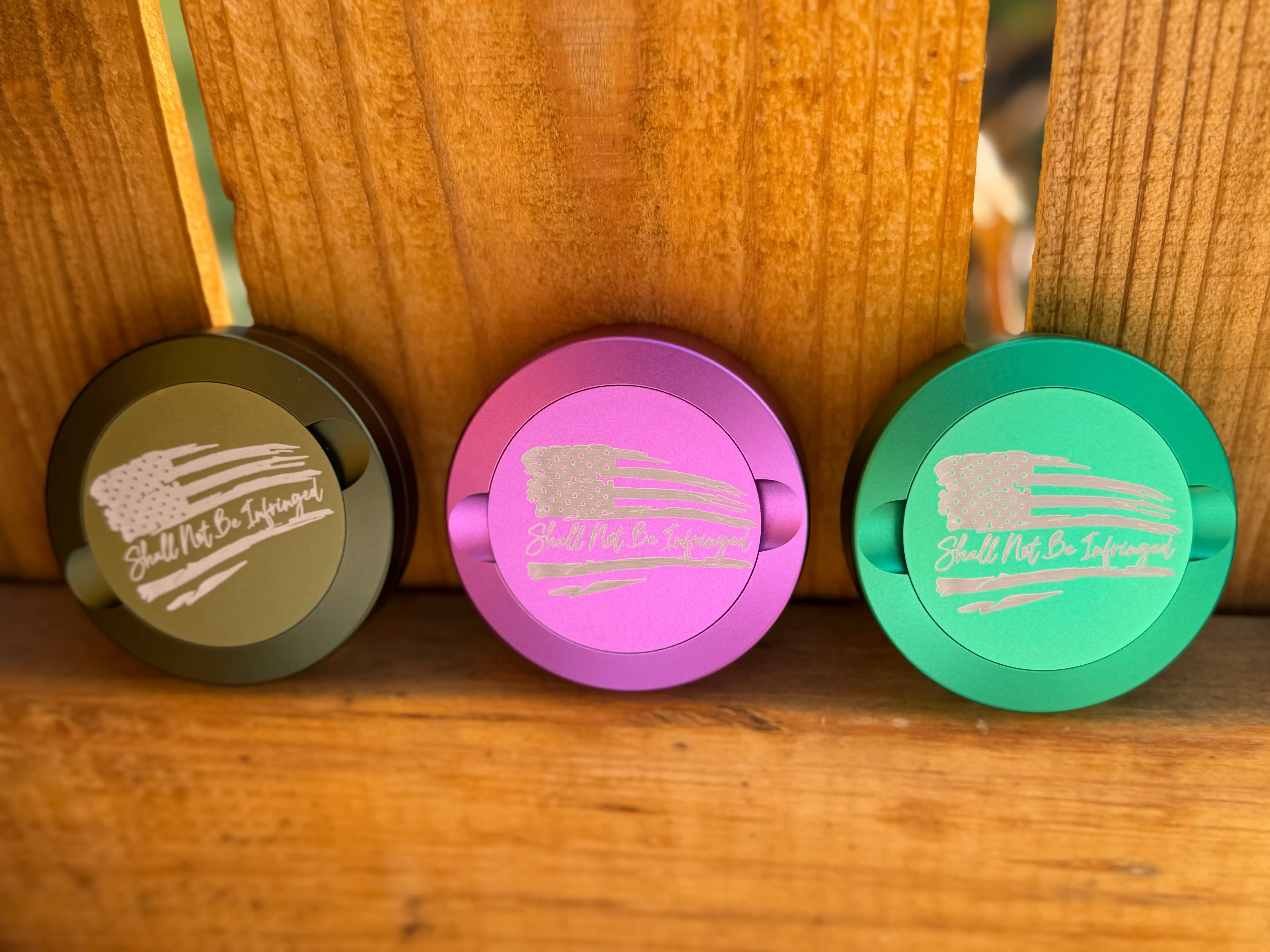 Nicotine Pouch Tin | Snus Tin | Engraved American Flag | Aluminum Nicotine Pouch Tin