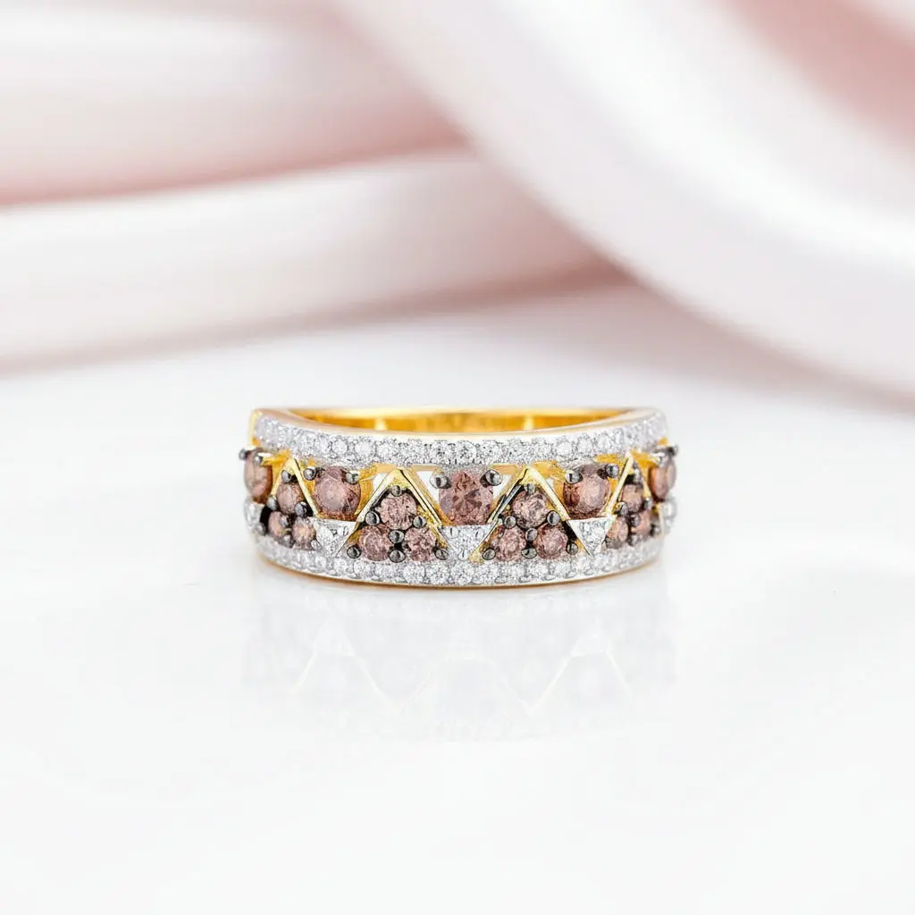 Sparkling Chocolate Diamond Option Ring