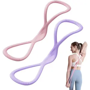 8-Shaped Resistance Band, Elastic Band for Home Exercise, Arm, Back, Chest, Shoulder, Legs & Yoga Stretching, Ideal for Home & Gym Daily Use