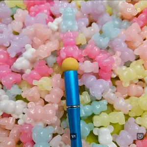 luminous beads for diy crafts for pens,jewelry projects, spacer beads made from clay, jelly,resin and acrylic. one stop shop for your glow idea's. pens,keychain, earrings, bracelets diy beaded pens. 10mm to 16mm 12mm mixed colors luminous halloween time.