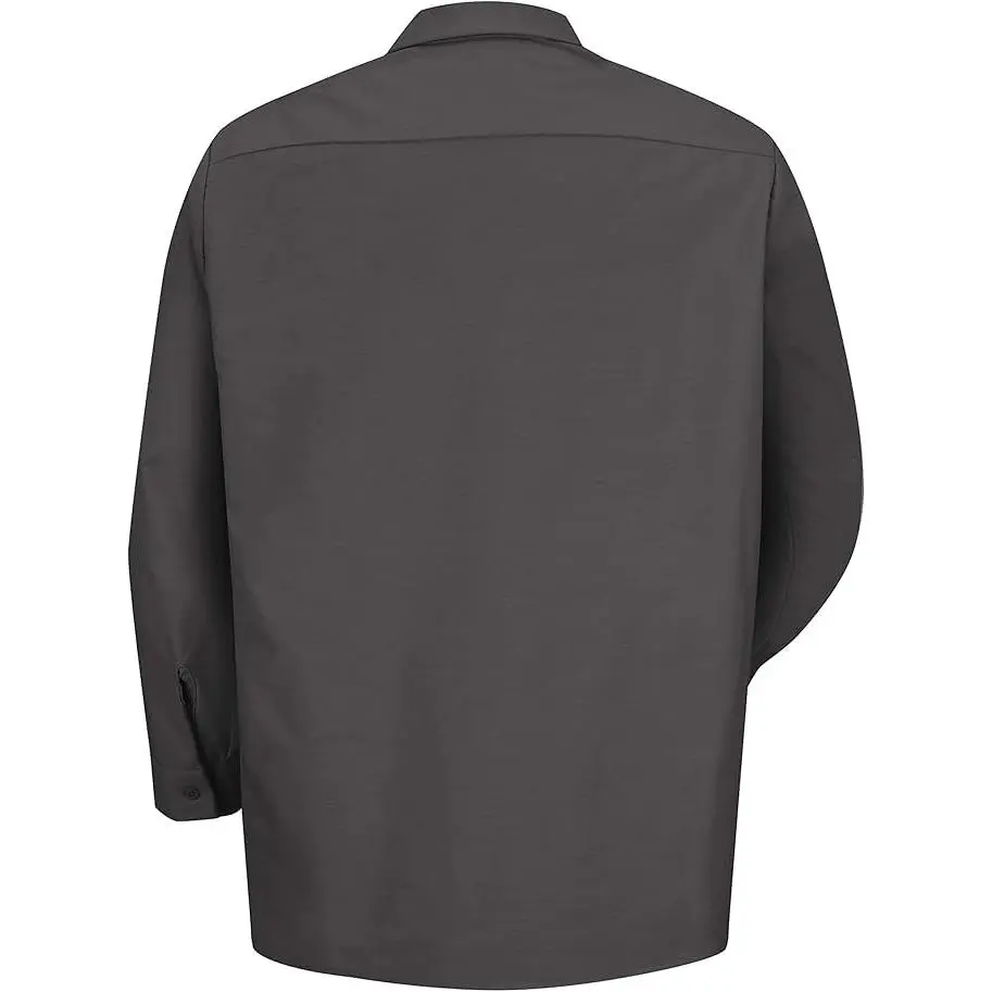Red Kap Men's Classic Industrial Workwear Uniform Garment - Regular Fit, Long Sleeve, Cotton Fabric, Charcoal, XL, Menswear with Pocket