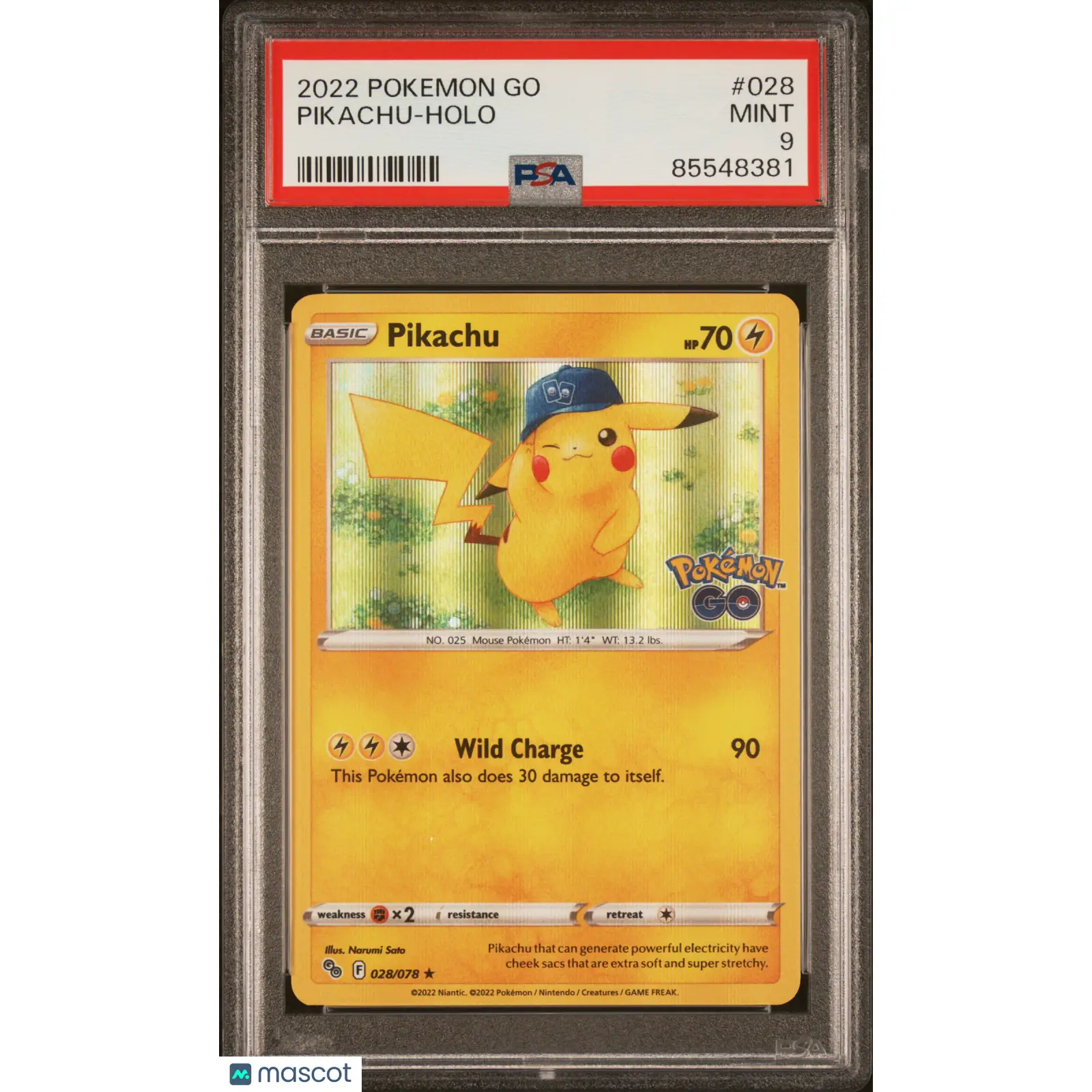 PSA 2022 Pokémon TCG Pikachu #028 9
