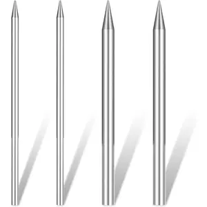 4 Pcs 2 Size 3" Silver Stainless Steel 550 Paracord Lacing Needle Tools for Bracelet Baseball Glove Leather Weaving Stitching Accessories