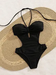 Anthony Kelly x Women's New European And American Style One-Piece Backless Halter Sexy Swimsuit Vacation Beach