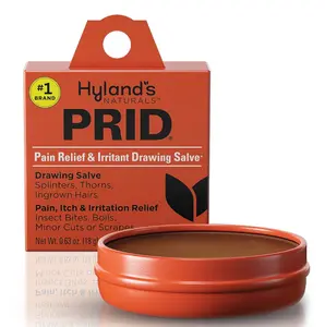 Hyland's PRID Drawing Salve, Topical Skin Irritation Relief, For Splinters, Thorns, Ingrown Hairs, Itch Relief for Bug Bites, Boils, Minor Cuts and Scrapes, 18 Grams