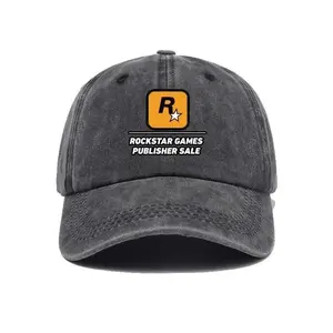 Rockstar Games Vintage Washed Dad Hat| GTA Fan Retro Gaming Baseball Cap✨ summerwins,summerwins