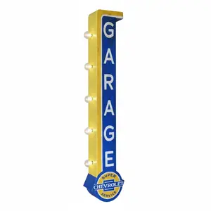 Chevrolet Garage 40" LED Sign Double-Sided Vintage Wall Decor Man Cave Bar Light