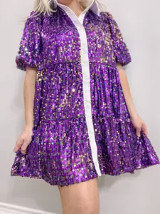 Queen of Sparkles Dupe Dress Mardi Gras