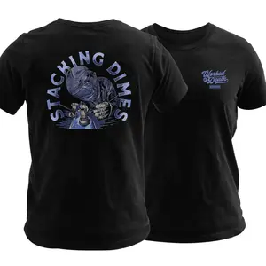 Stacking Dimes Welder T Shirt, Funny Welding Graphic Tee, Soft Cotton Blend Workman Shirt, TIG Weld Beads Humor Design, Work to Death Job Apparel for Men & Women