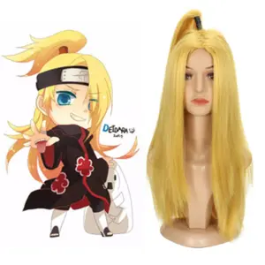 Yellow Short Straight Side Bangs Cosplay Wig European American