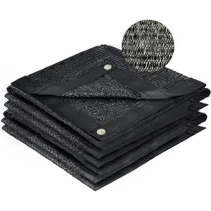 70% Shade Cloth, 6x8ft Mesh Tarp with Grommets, Shade Tarp for Garden, Plant, Canopy，Patio, Blackhouse, Pergola,Black