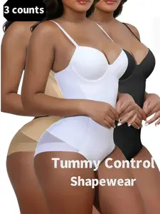 Women's Seamless Shaping Bodysuit with Built-In Cups, Adjustable Straps, Tummy Control Shapewear Underwear, Butt Lifting, All Seasons Wear