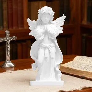 Angel Statue with Wings, Decorative Figurine, Home Decor Ornament for Home Decoration, Home Ornaments, Artistic Spiritual Gift Idea, Elegant Angel Sculpture for Living Room, Decorative Sculptures, Sculpture Desk Decor