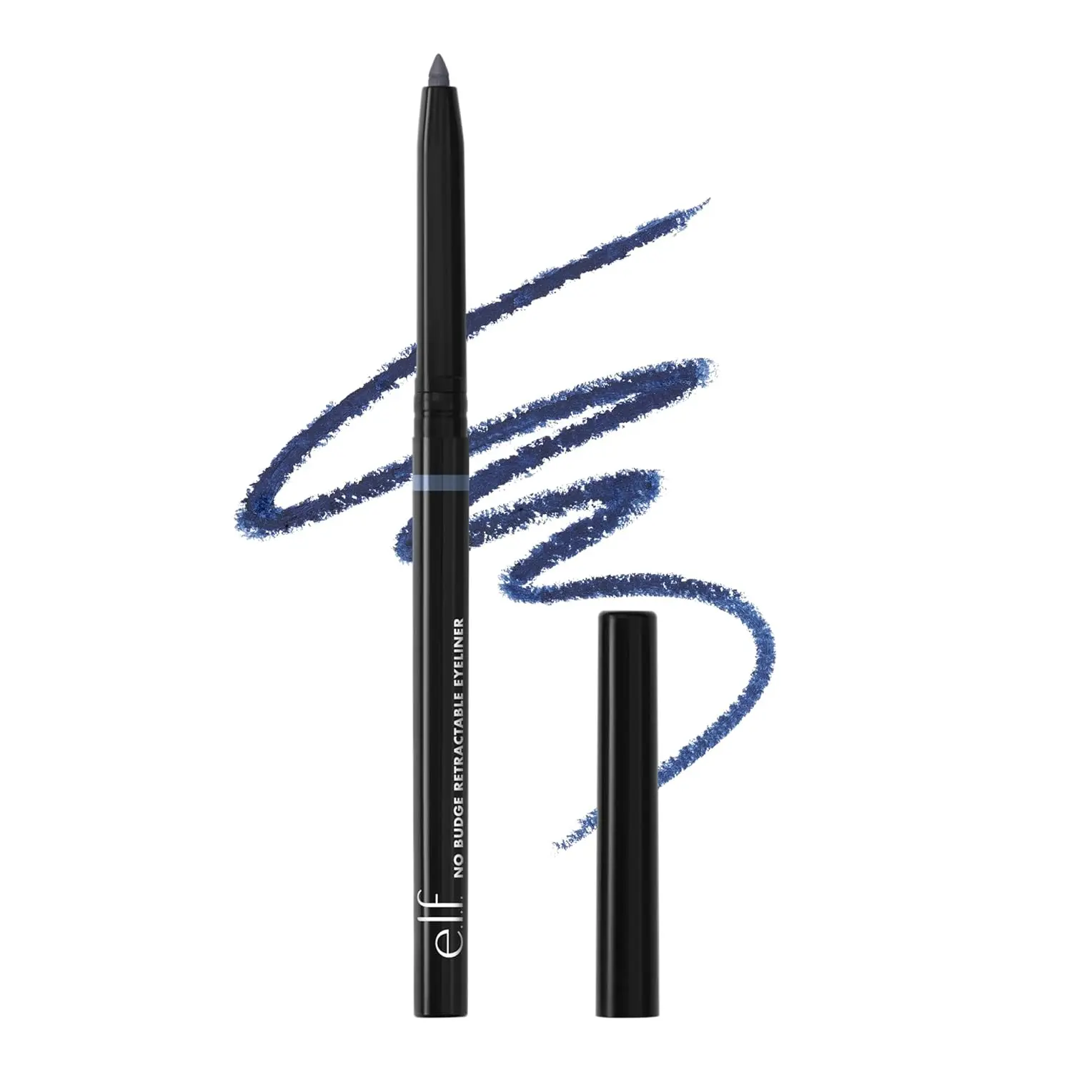 e.l.f. No Budge Retractable Eyeliner, Creamy, Ultra-Pigmented & Waterproof, Creates Bold & Defined Lines, Vegan & Cruelty-Free, Black