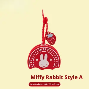 Miffy coin purse, Boris Bluetooth earphone storage bag, cartoon sandwich mini wallet pendant, mini bag pendant, coin and key bag