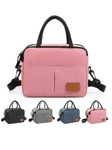 Outdoor Picnic Bag Ice Pack Crossbody Handbag Insulated Lunch Box Bag, Portable Thermal Food Container Holder for Travel & Daily Use