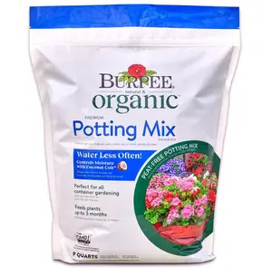 Burpee, 9 Quarts | Premium Organic Potting Natural Soil Mix Food Ideal for Container Garden-Vegetable, Flower & Herb Use for Indoor Outdoor Plant